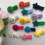 送料込み2つセット♩選べるにこちゃん、星のベビーヘアクリップ