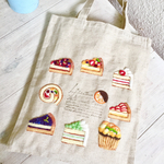 Cafe-sweets☆羊毛刺繍トート〜フレッシュ☆フルーツスイーツ