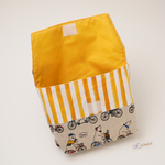 【大】 撥水加工付き お弁当箱入れ 横入れ 封筒型 -109