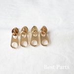 8pcs ファスナーピアス チャック ゴールド