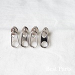 8pcs ファスナーピアス チャック シルバー