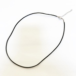 10本/レザーネックレス／ブラック