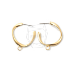 ERG-1321-MG【2個入り】カーブラウンドピアス,Curved Round Post Earrings