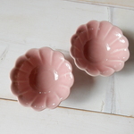 Ｂ級品　２個セット　輪花小鉢(ピンク)　　　　数量期間限定販売　