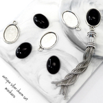 8pcs)antique silver charm kit