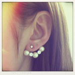 5 Line Pierce（コットンパール×ジルコニア）