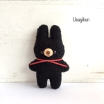 ぬいぐるみ くろうさぎくん（クリスタルアイ）