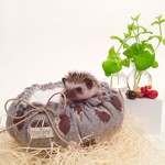 ハリネズミさんのふかふかおやすみ ペットベッド＊Gray＊ 