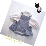 猫用🐈【完成品&オーダー】ジャンパースカートワンピ🌼ダークヒッコリー