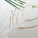 【天然水晶】セット300円お得❗水晶スティックネックレス🍀ピアス🍀イヤリング🍀ブレスレット🍀シンプル
