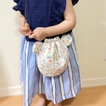 おともくまの巾着ポシェット*リバティプリント