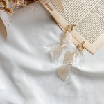 clear leaves pierce/earring