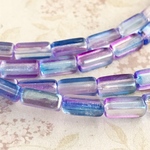 【9x4㍉ 20個】ミニスティックビーズ＊blue & purple＊チェコビーズ