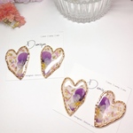 ハート×ビオラ  ピアス　イヤリング