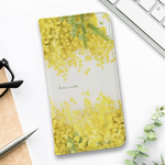 iPhone16/iPhone16 Pro/iPhone16 Plus/iPhone16 Pro Max/iPhone15/ベルトなし 花柄 ミモザのウォーターカラー