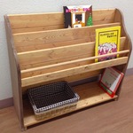 アンティーク風絵本棚（面出し3段+棚1段）幅87cm  LO/UN 完成品