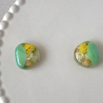 【特集掲載】𝕜𝕦*𝕞𝕠𝕞𝕠𖦥⚘𖡡ミントグリーン カラー レジン フラワー 小ぶり ピアス