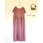 【matty】グレイッシュモーブリネン♡毎日に寄り添うワンピース