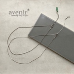 166.  2連silverchain necklaces 