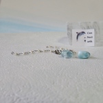 SALE!!Larimar×Aquamarine＆Pearl chain◇3way-pierce／316L