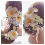 髪飾り☆Uﾋﾟﾝset姫系ﾎﾜｲﾄFLOWER☆ﾊﾟｰﾙｶﾞｰﾗﾝﾄﾞ