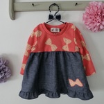 ★15％OFF★80*ラメリボン×デニムのチュニック