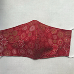 お値下げ和柄おとなマスク普通サイズ赤花火＊ハンドメイド