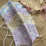子ども用　立体夏マスク4点セット　コットン＆Wガーゼ仕様