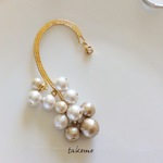 イヤーフック　beige×white gradation（片耳）