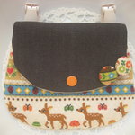 移動ポケット＊バンビ＆りす/ネル生地＊はんかちポーチ秋冬