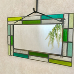 ステンドグラス wall mirror 〜green〜