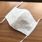 レースの立体マスク＊かすみ草（内側ベージュ）