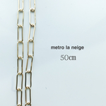 スクエア　クリップチェーン　ゴールド〔 50cm〕