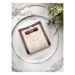 【再販3】♡仮置きマスクケース♡マスクケース  ダマスク柄BG×チョコブラウン