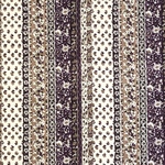 ローン【布 105×50】ストライプフラワー パープル
