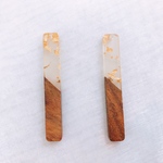 (4pcs)gold＊ウッドパーツ＊