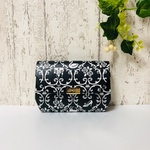 小さなお財布 コンパクト ウォレット ラミネート ゴシック ブラック
