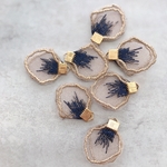 6個 【ef6-3】刺繍　花びらパーツ　フラワータッセル  　チャーム