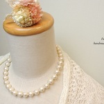 コットンパールのネックレス40～45cm・10mmパール（＋1000円で14kgf）　結婚式等