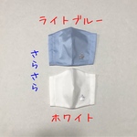 【数量限定！】さらさら！2枚セット　男の子用　立体マスク　ブルー&ホワイト　おしゃれマスク　マスク　男の子　キッズ　子供　夏　夏用マスク　シンプル