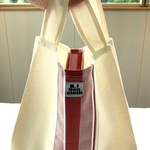 エコバック　小さめ　ストライプ　レッド