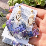涼しげ山紫陽花 ピアス、イヤリング🌸square