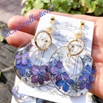 涼しげ山紫陽花 ピアス、イヤリング🌸round