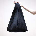 ✴︎再入荷✴︎トートバック　エコバッグ　マルシェバッグ　黒　ブラック　シンプル　麻　リネン