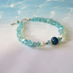 氷河の地球◇クリソコラ×アパタイト／silver925-bracelet