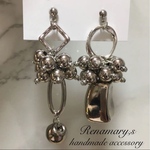 silverつぶつぶアシメピアス イヤリング