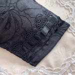 No.155♡ ケミカルレース ♡ 送料無料！ 刺繍 マスク 夏マスク 立体マスク レースマスク リボン 大人用マスク 黒 ブラック お盆 数量限定 3点のみ！