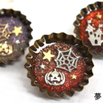 ハロウィン　かぼちゃの王冠ブローチ（銀色）