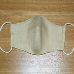 【夏マスク】リネンの涼感マスク《ベージュ》