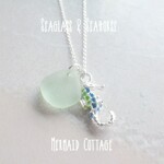 *sv925　*Seaglass & Seahorse Necklace